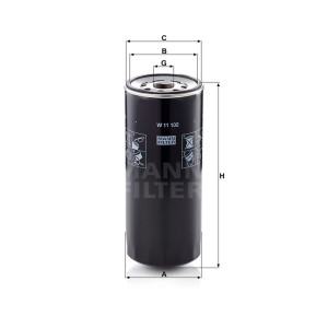 Фильтр масляный MANN-FILTER W 11 102